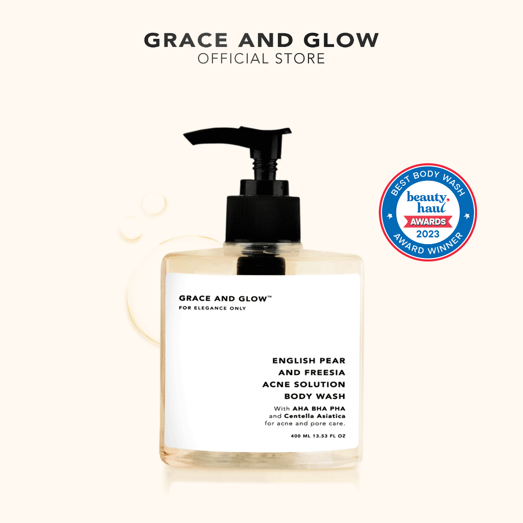 Jual Grace and Glow English Pear and Freesia Anti Acne Body Wash ...