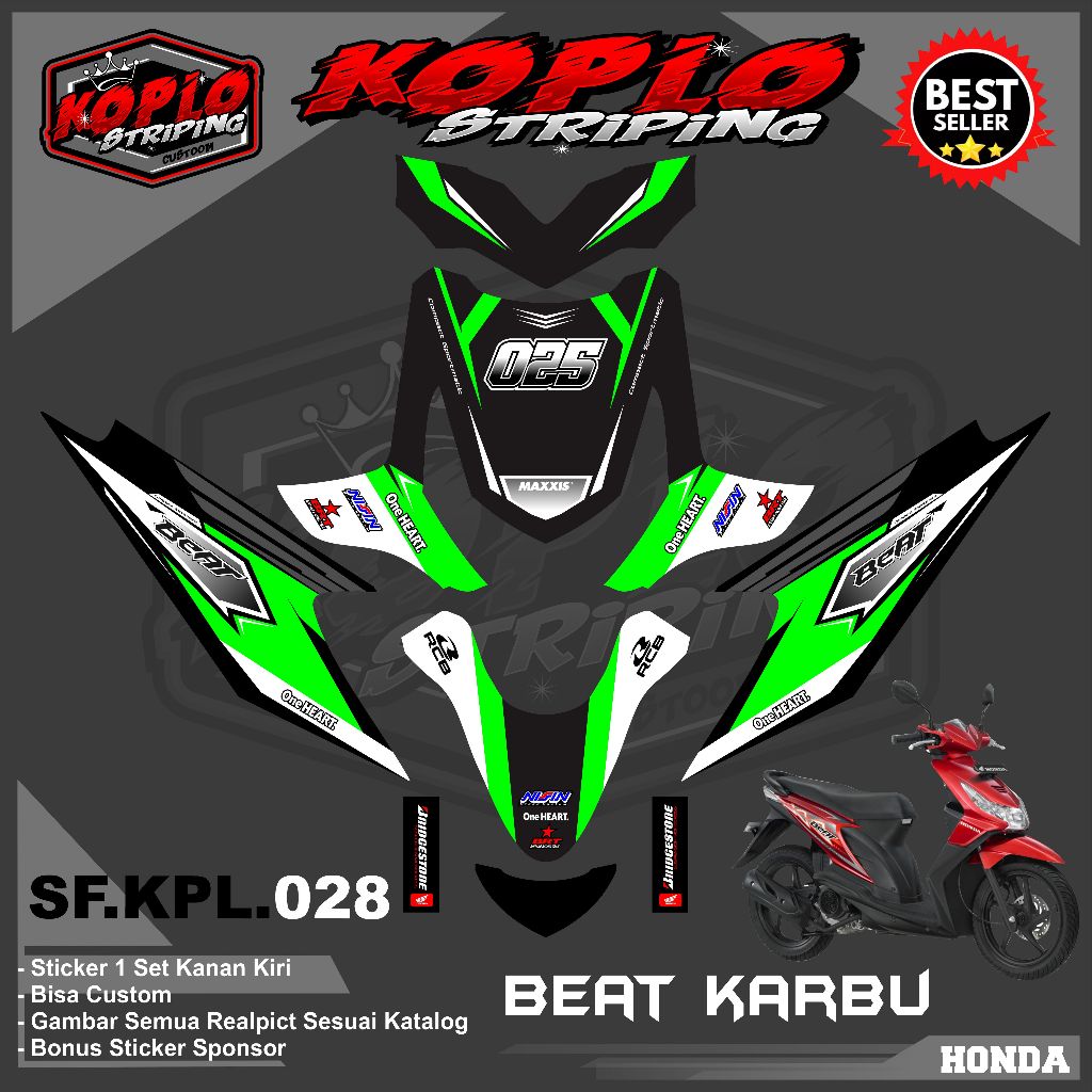 Jual Stiker Decal Full Body Motor Honda Beat Karbu Sticker Decal Full