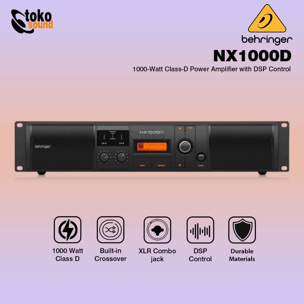Jual Behringer NX1000D 2 Channel Power Amplifier with DSP Shopee