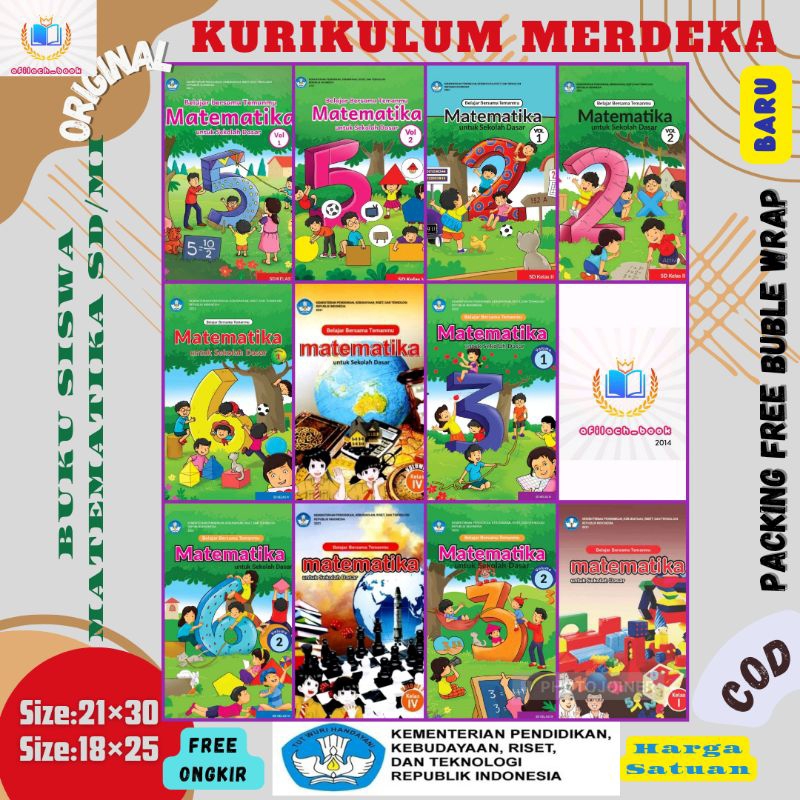 Jual Buku Siswa Matematika Kelas 1 2 3 4 5 6 SD MI Kurikulum Merdeka ...