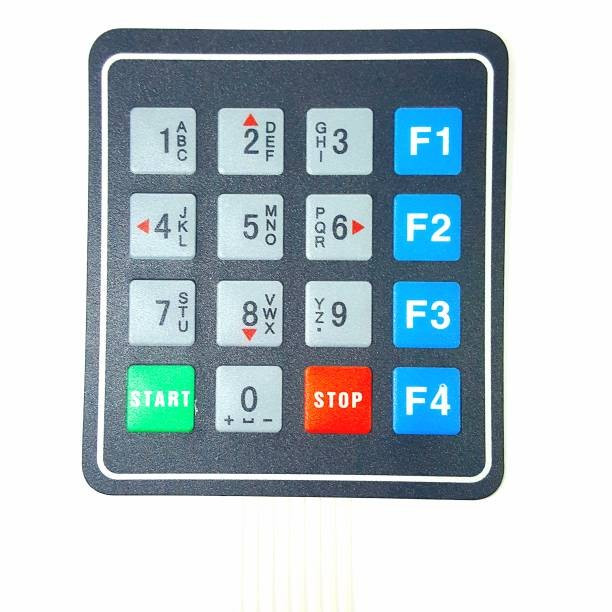Jual Keypad membrane switch button 4x4 key 16pin alfabet numeric start ...
