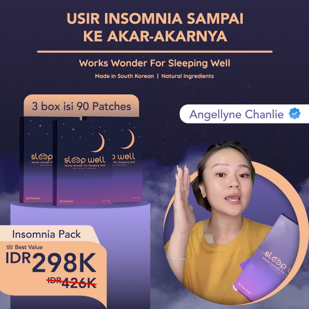 Jual Sleep Well Sleeping Patch Overthinking Hilang Tidur Auto Nyenyak