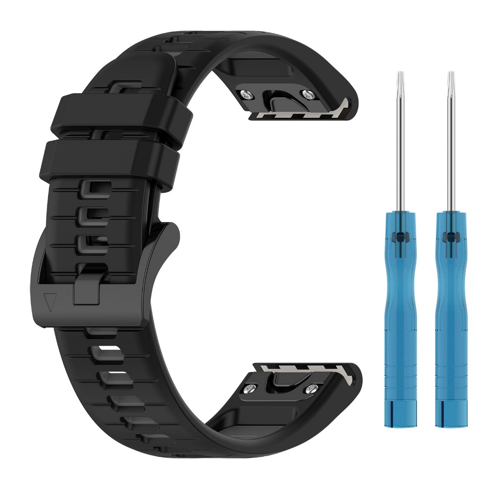 STRAP TALI JAM GARMIN FENIX 7X FENIX 6X 6X PRO FENIX 5X 5X PLUS FENIX  SAPPHIRE PRO SOLAR SILICONE TWO TONE SPORT RUBBER
