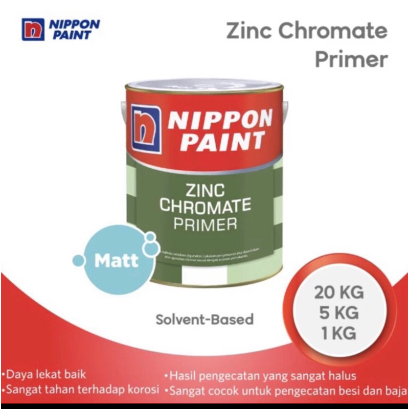 Jual ZINC CHROMATE PRIMER 1kg PRIMER BESI DAN BAJA NIPPON PAINT