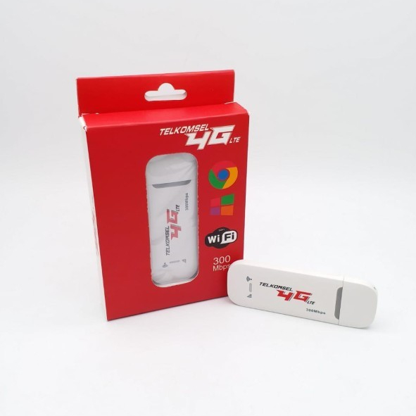Jual Modem 4G LTE Telkomsel 300 Mbps Unlock All GSM Putih (Bisa Wifi