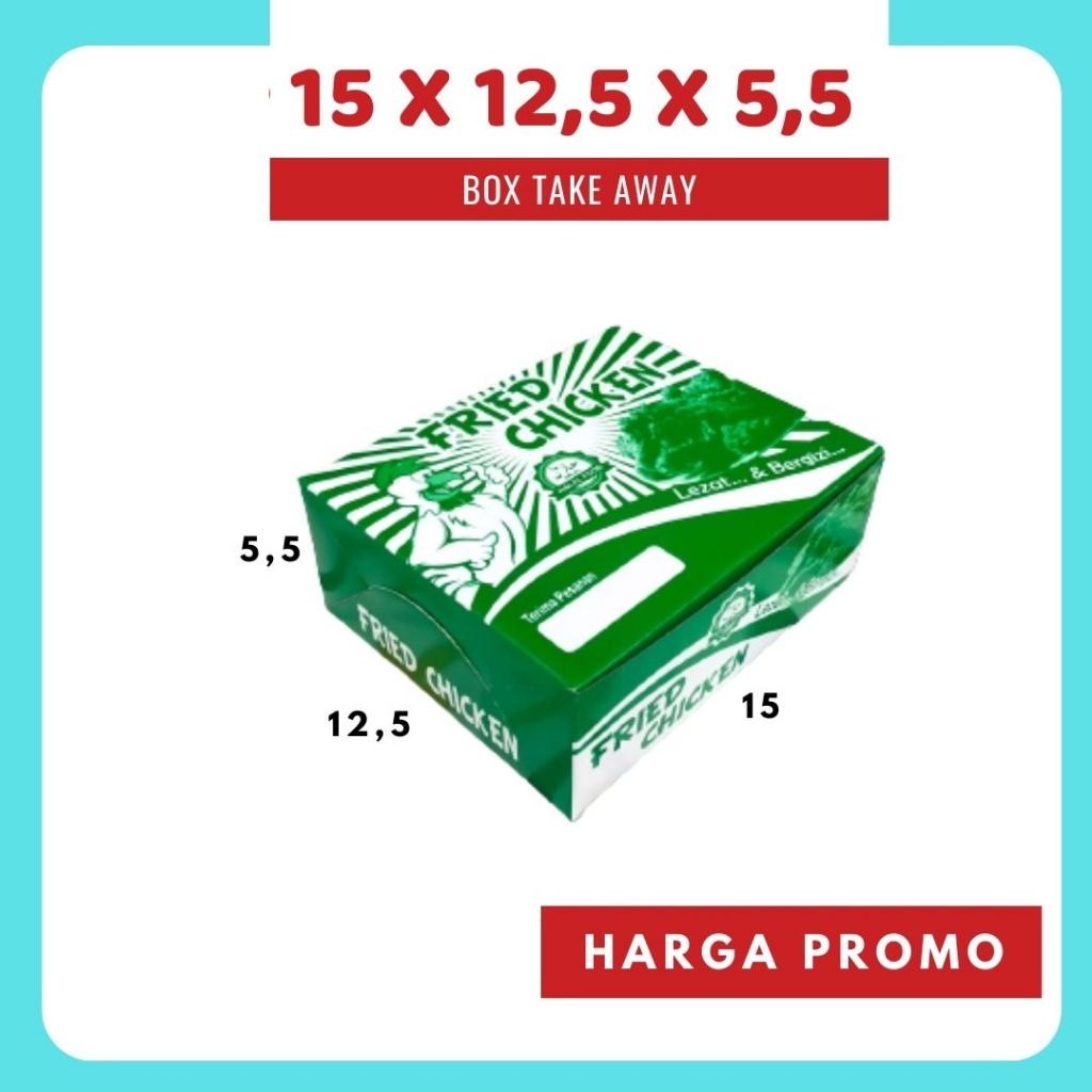 Jual Kardus Take Away 15x12 5x5 5 Dc Box Kfc Dus Packing Kotak Kemasan