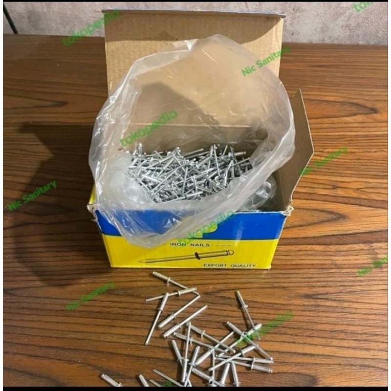 Jual paku rivet 540 paku rivet 4 MM x 11 MM paku ripet 540 ( 1 kotak ...