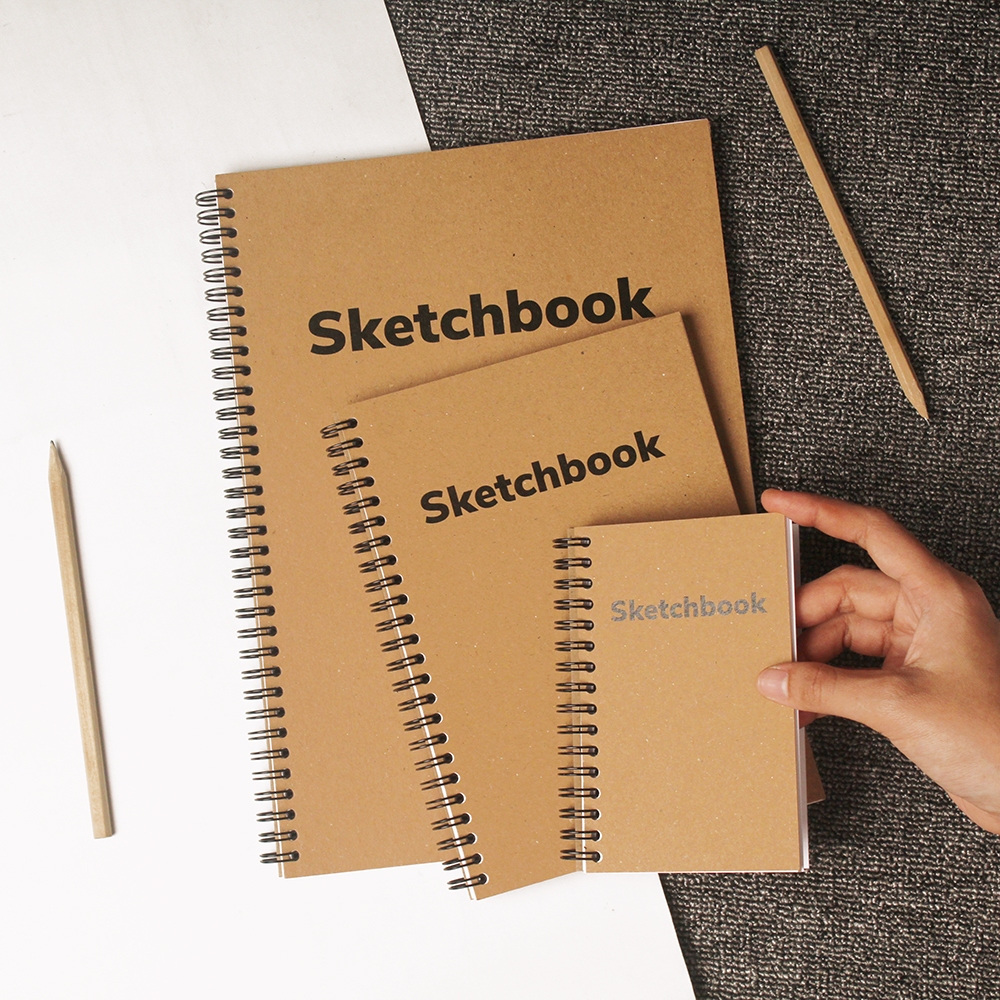 Jual Bukuqu Sketsa book Sketchbook Kraft Ring Kraft paper Sketch book Shopee Indonesia