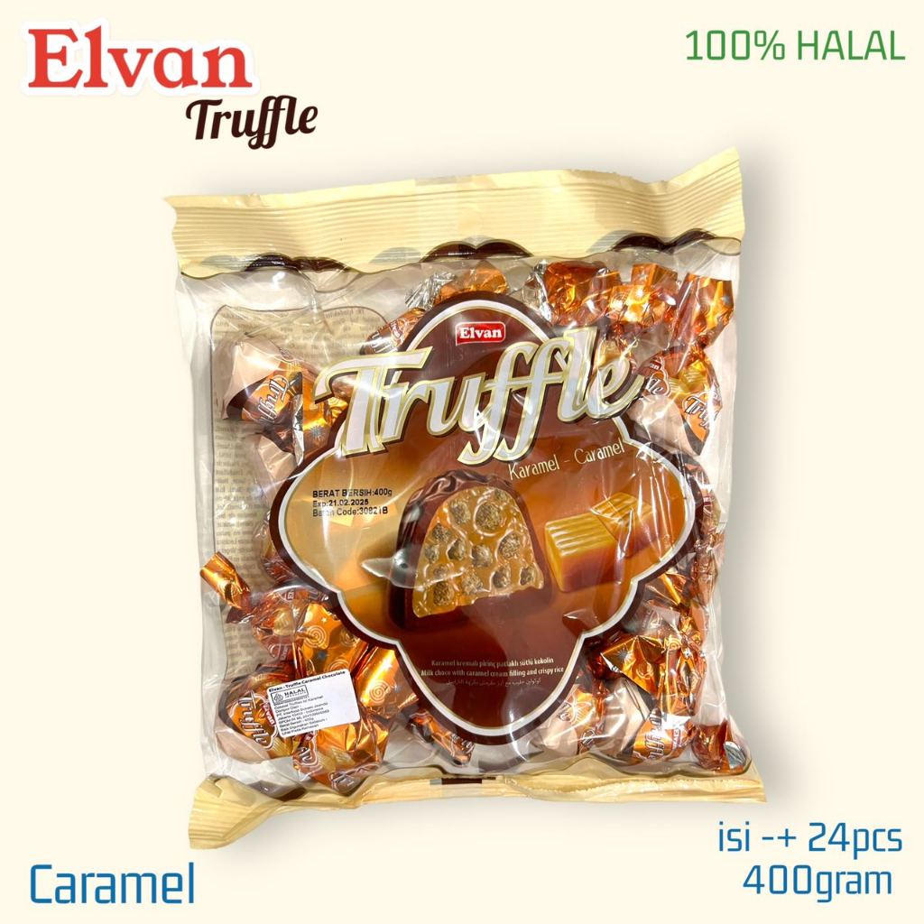 Jual Coklat ELVAN Truffle 400g HALAL isi + 24 pcs Shopee Indonesia