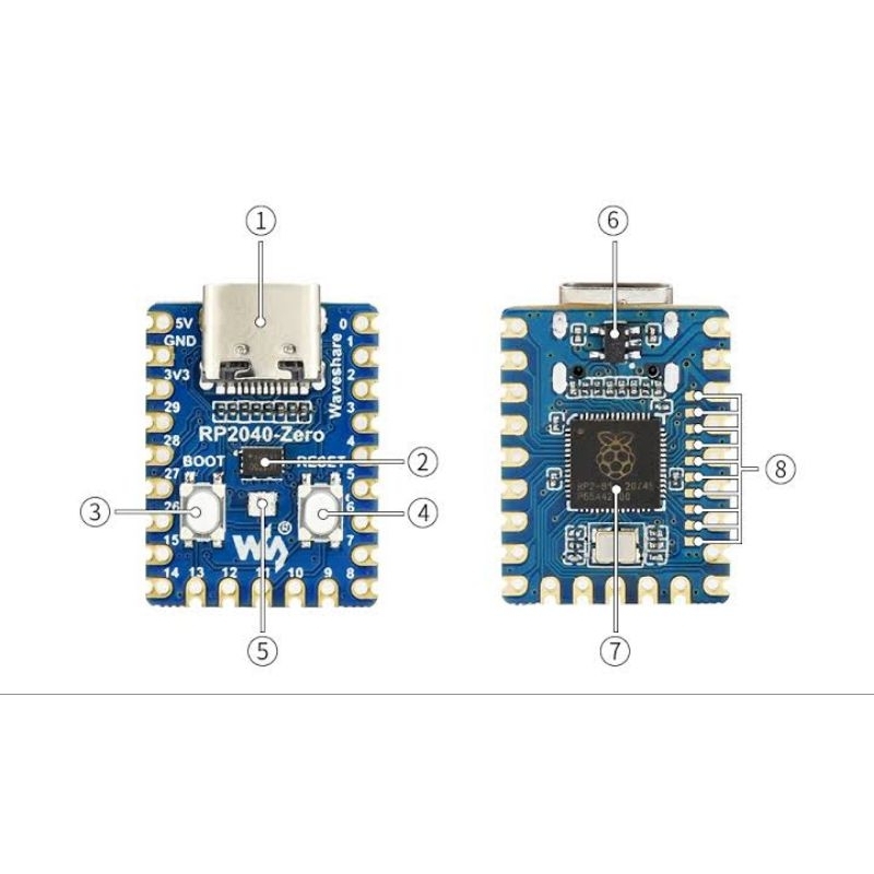 Jual Raspberry Pi mini chip Pico fly RP2040 Zero Mikrocontroller ...