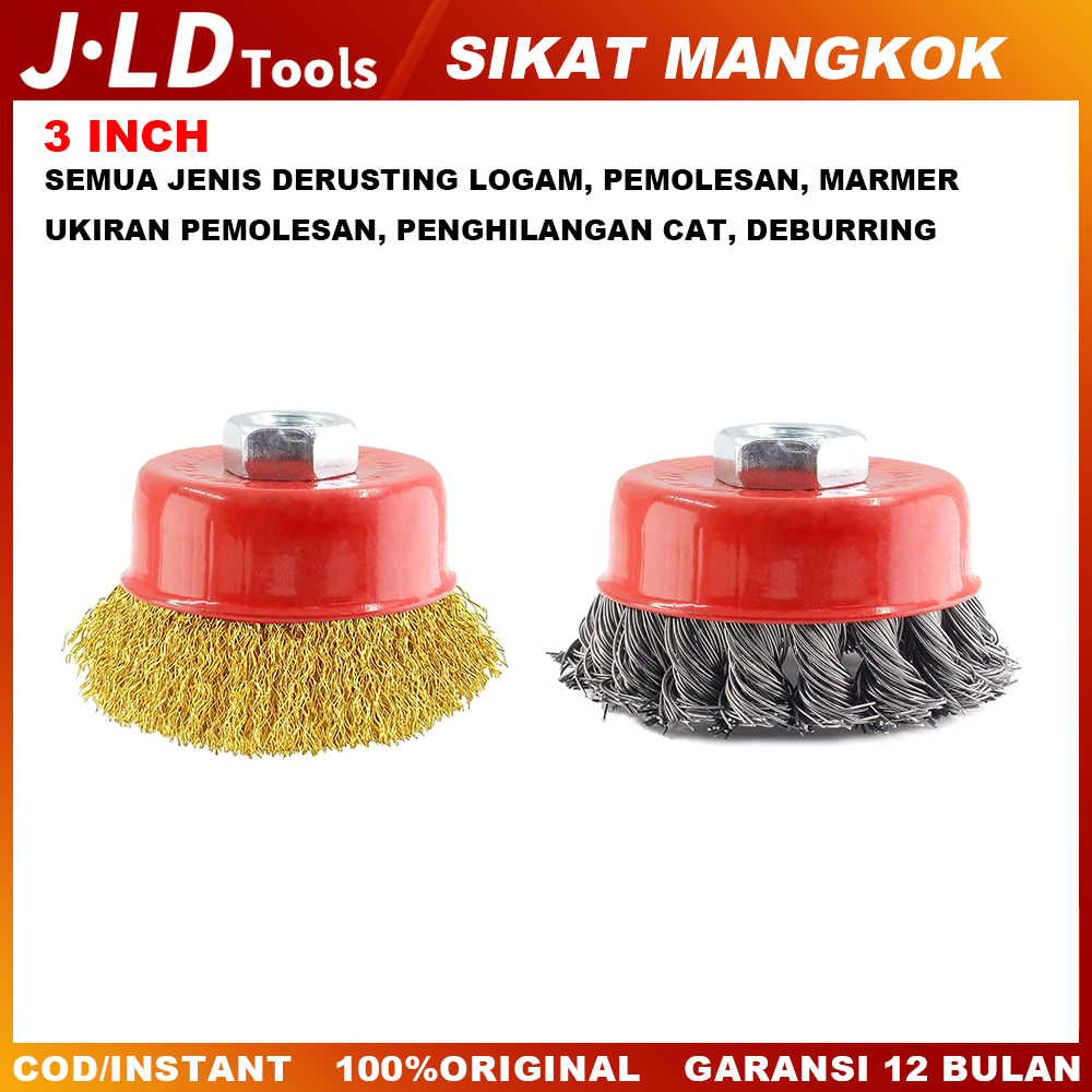 Jual JLD Sikat Mangkok 3Inch Sikat Kawat Mata Gerinda Wire Cup Brush ...