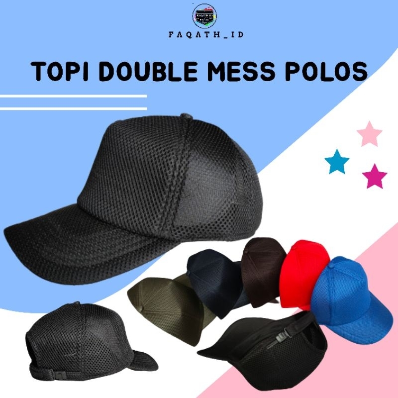 Jual Topi double mess polos & topi double mesh & topi polos & topi ...