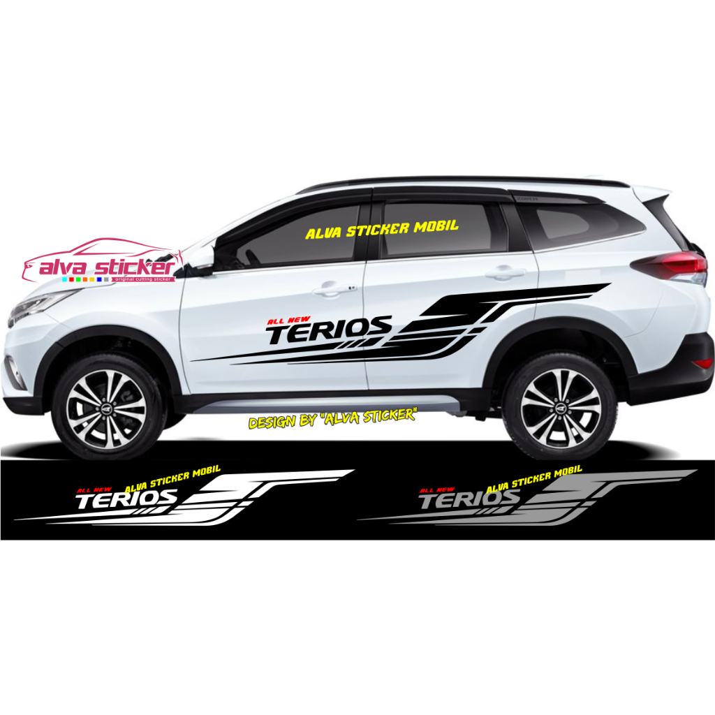 Jual sticker terios stiker all new terios list body full mobil daihatsu ...