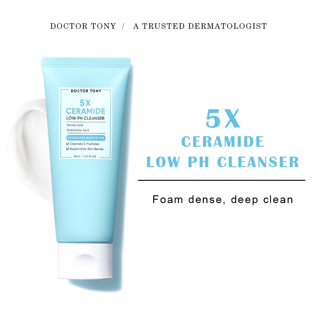 Jual Doctor Tony 5X Ceramide Low pH Cleanser Facial Wash Gentle