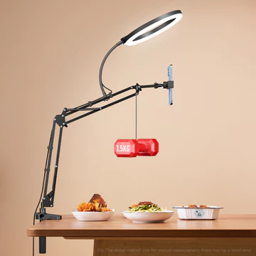 JOPREE F1A LED Ring Light Dudukan Meja Tripod Stand Smartphone For Video Makeup Food Selfie