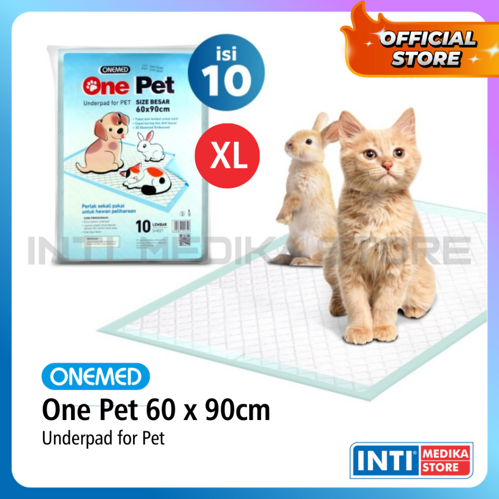 Jual ONEMED - Underpad ONE PET 60x90 Cm | Alas Pipis Anjing Kucing ...