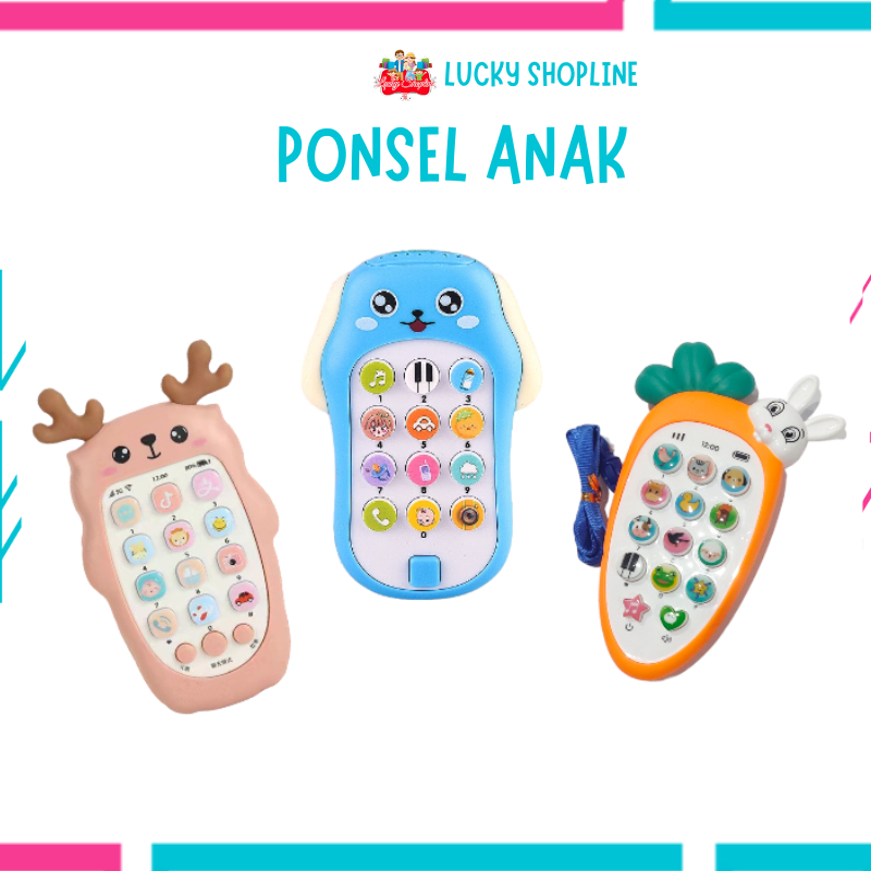 Jual Mainan Handphone Bayi Edukasi Musik – Teether Silikon Lampu ...