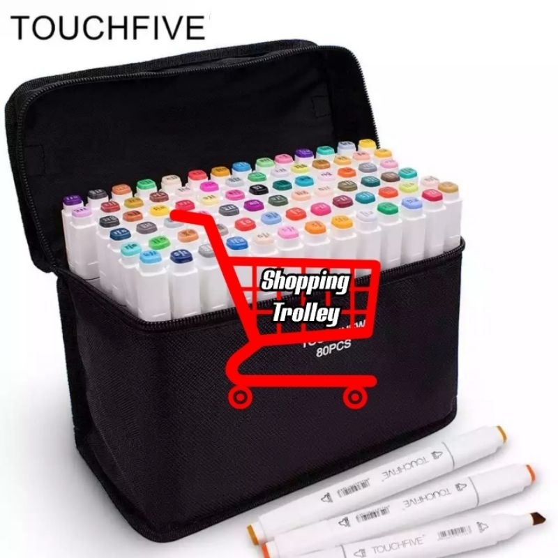 Jual TOUCHFIVE 30 40 60 80 Warna Sketsa Spidol Umum General Marker Set