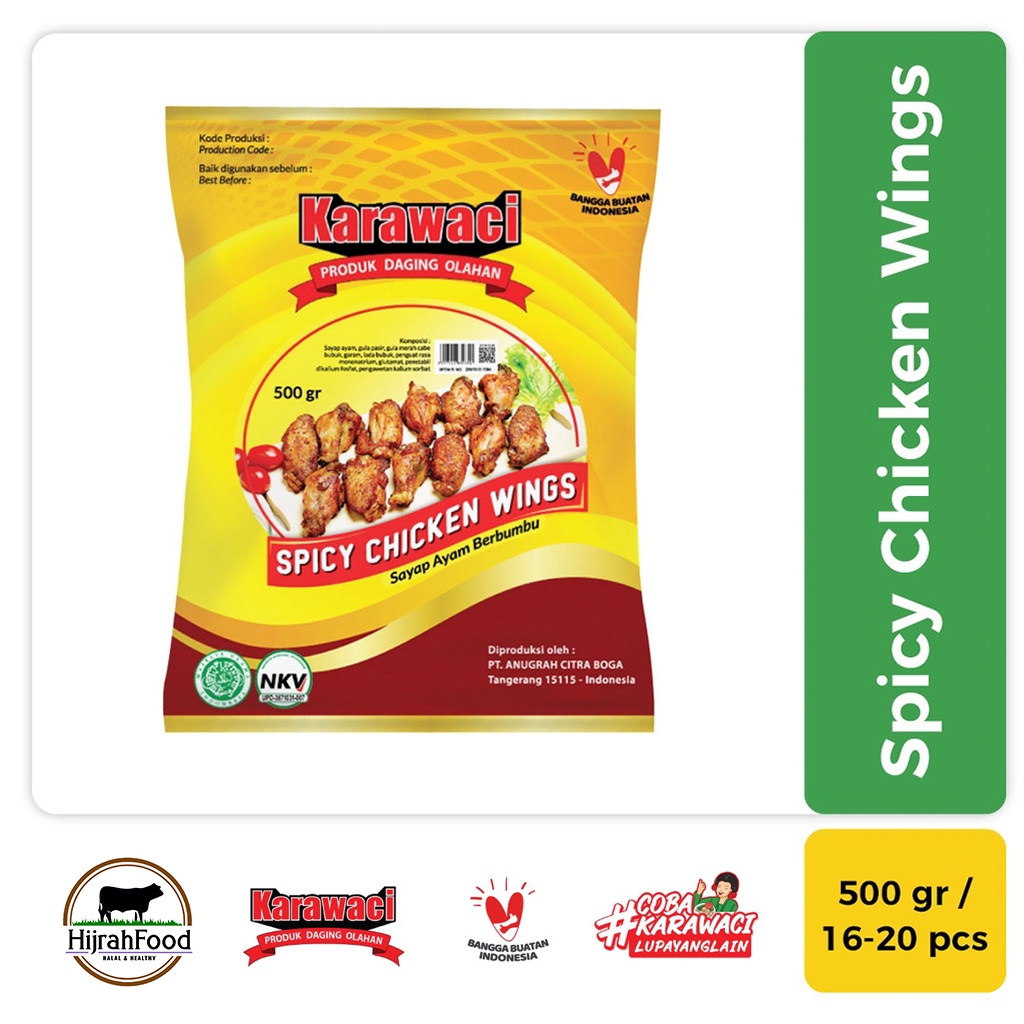 Jual Karawaci Spicy Chicken Wings 500gr Sayap Ayam Berbumbu | Shopee ...