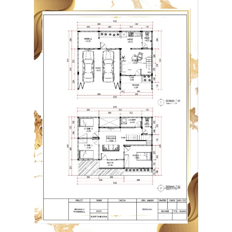Jual DENAH RUMAH TINGGAL 2D TEMURAH !!! Jasa Desain Denah Rumah, Ruko ...