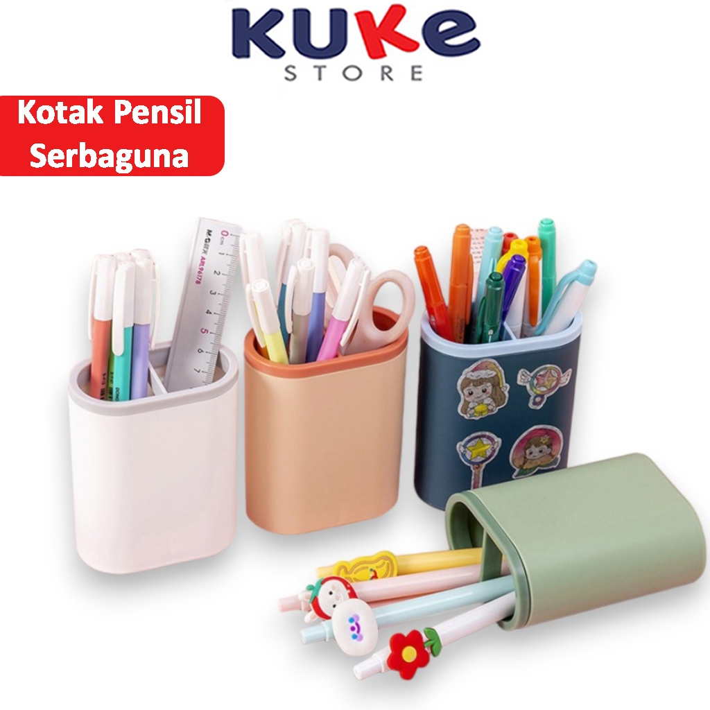 Jual Kuke Wadah Kotak Pensil Serbaguna Tempat Alat Tulis Puplen Pena