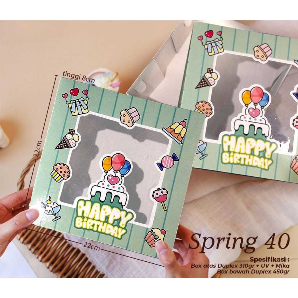 Jual Box Spring 40| Box Kue| Kotak Kue ( 1 Bal 50 Pcs ) | Shopee Indonesia