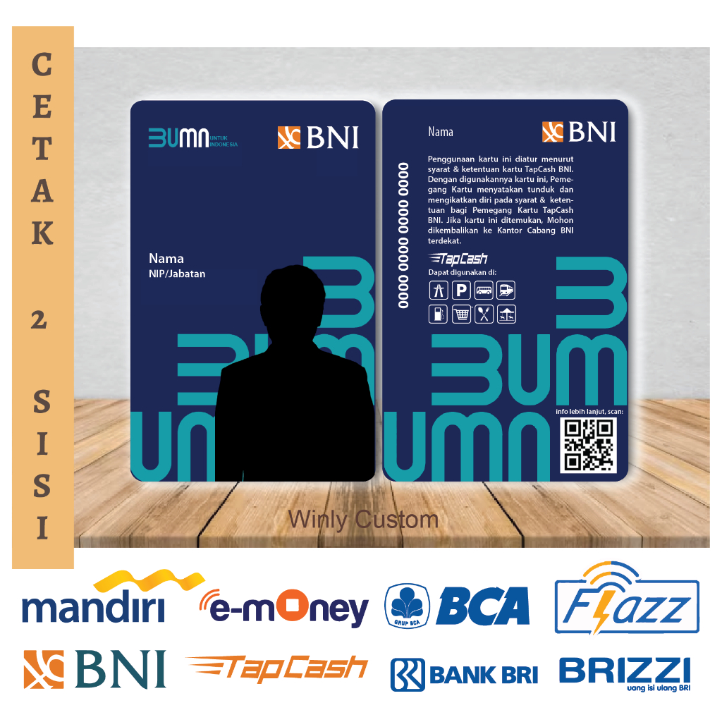 Jual KARTU E MONEY ID CARD BUMN BANK BNI TAPCASH KARTU PEGAWAI NEW BUMN