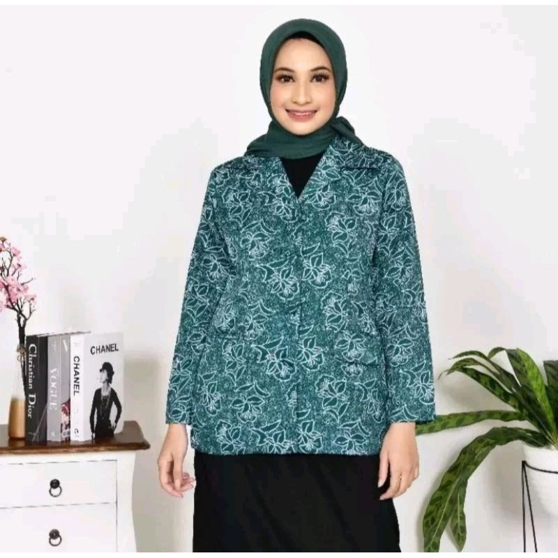 Jual baju PKK nasional lapis furing ( hijau thosca) | Shopee Indonesia
