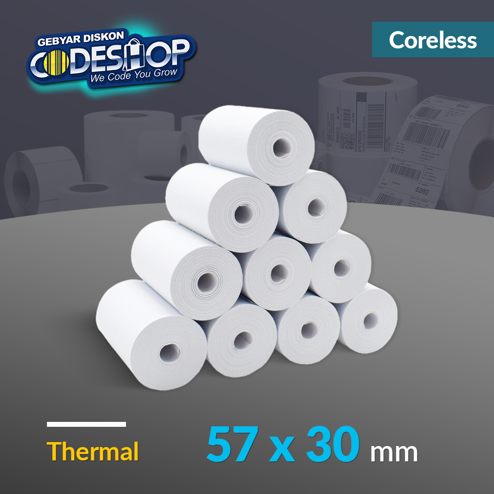 Rotoli Universali Per Pos THERMALKING - Rotoli POS 57x35x12 Di Carta Termica Per Ricevute Bancomat - Rotolini Compatibili Con Dispositivi POS - Rotolo Carta Termica 57mm X 14m X 12mm - [15x - copertina