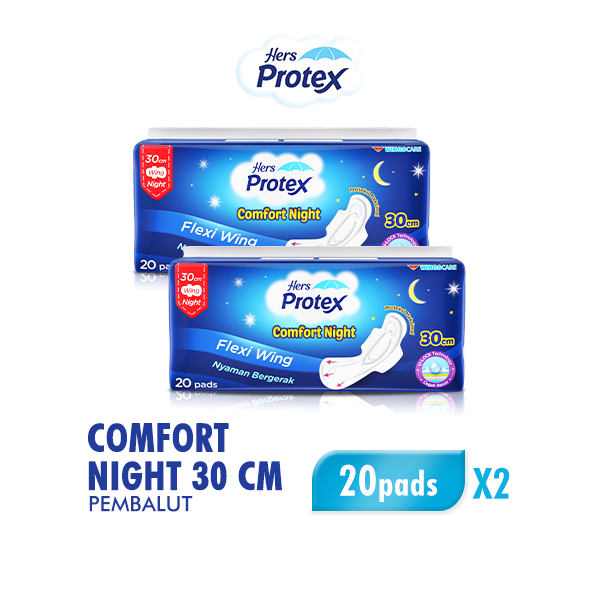 Jual Hers Protex Softcare Pembalut Wanita Comfort Night Cm Bag Isi