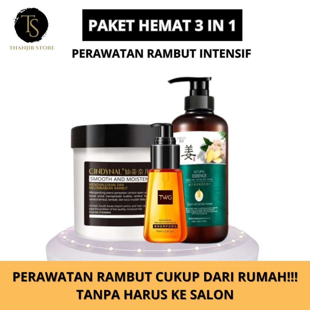 Jual Paket Bundling Set In Shampo Hairmask Free Twg Essential Oil