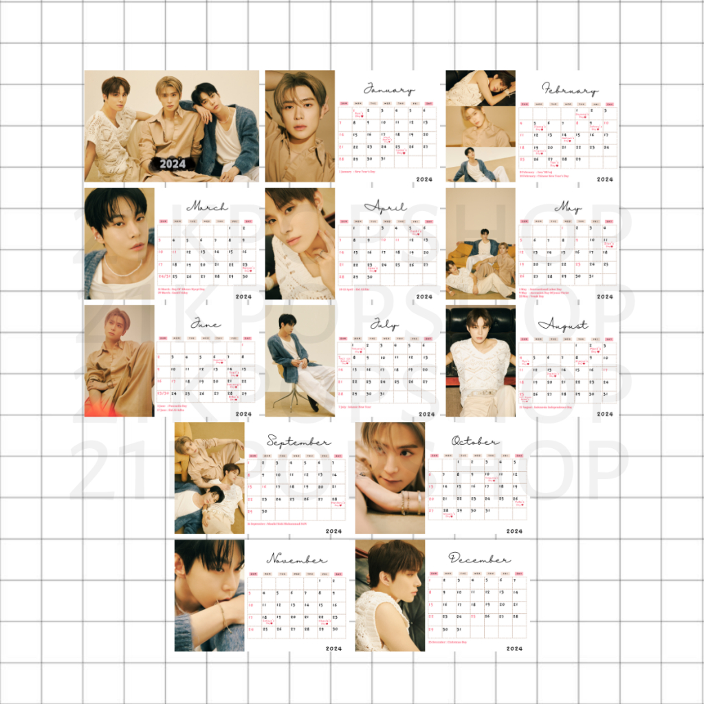 Jual Kalender Duduk NCT 2024 NCT Dream NCT 127 NCT U WayV NCT New Team