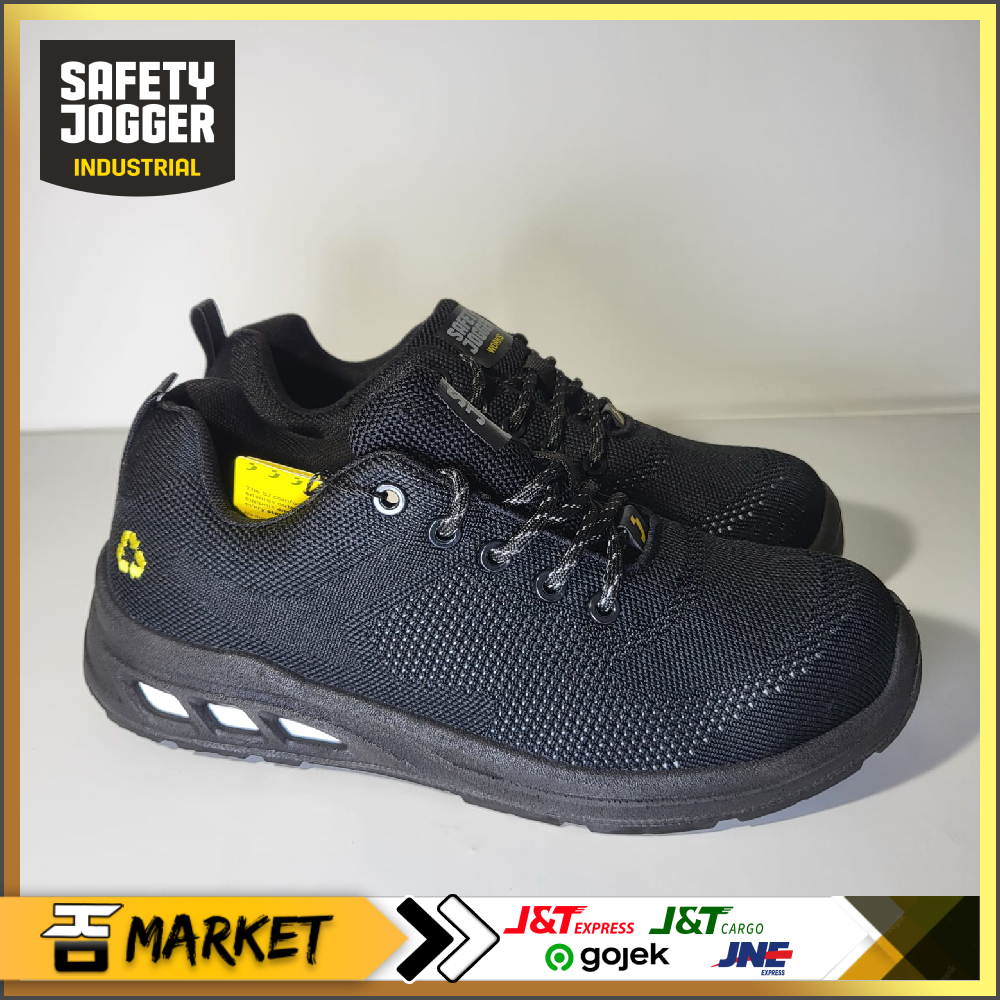 Jual Sepatu Safety Jogger Model ECOFITZ BLACK S1P LOW Toecap Steel