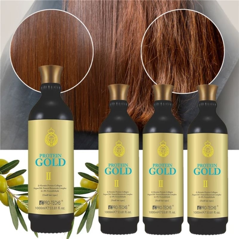 Jual Keratin Gold 1000 ml Treatment rambut keratin protein gold ...