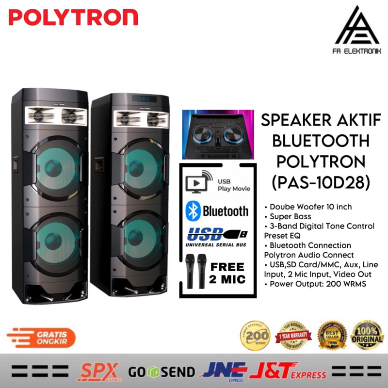 Jual POLYTRON Speaker Aktif Bluetooth PAS-10D28 | Shopee Indonesia