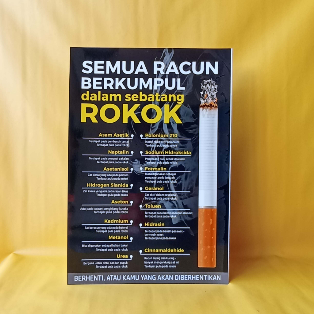Jual Poster Dilarang Merokok | Poster Semua Racun Berkumpul Pada ...
