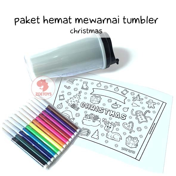 Jual Zoetoys Paket Hemat Mewarnai Tumbler Christmas Halloween Cari