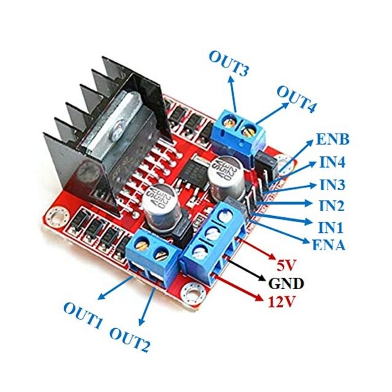 Jual L298N Module Dual Motor Driver H-Bridge 25W Microcontroller RC ...