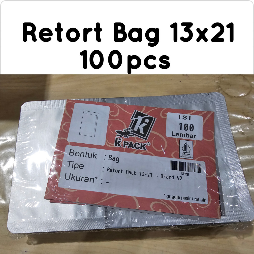 Jual KPACK RETORT BAG PACK 250 13-21 13x21 13cmx21cm 100pcs kemasan ...
