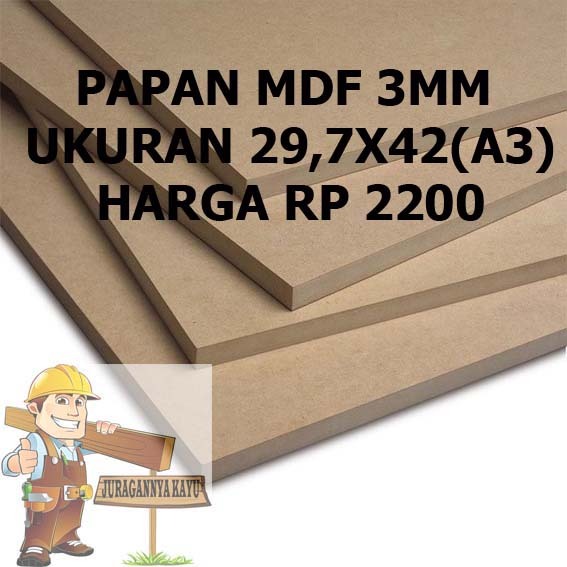 Jual PAPAN MDF 3MM UKURAN 29,7X42(A3) | Shopee Indonesia
