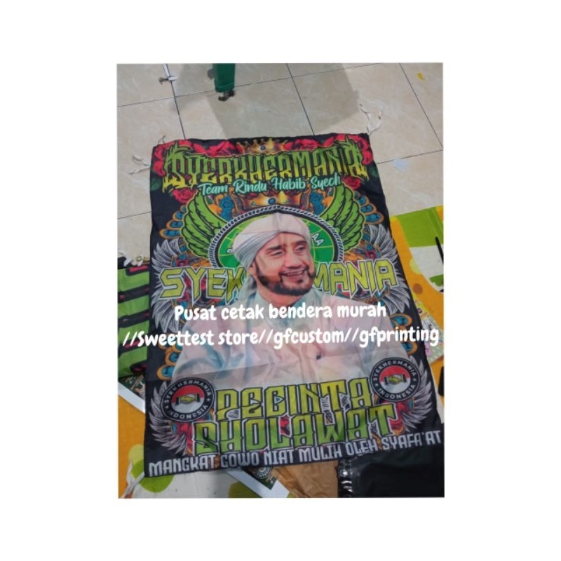 Jual READY STOK + 1 HARI DIKIRIM, BENDERA SHOLAWAT, BENDERA HABIB SYECH ...