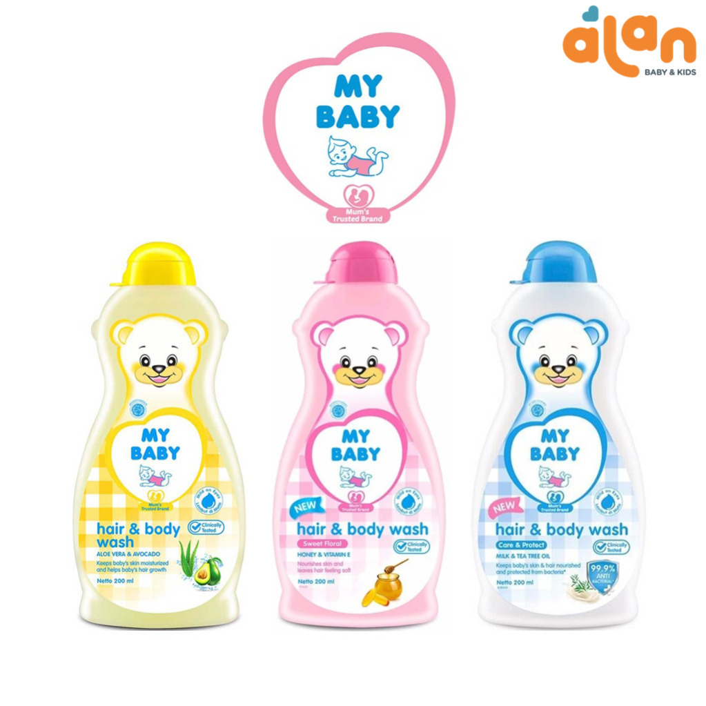 Jual Alan Baby Kids - My Baby Hair & Body Wash 200ml (botol) All Varian ...