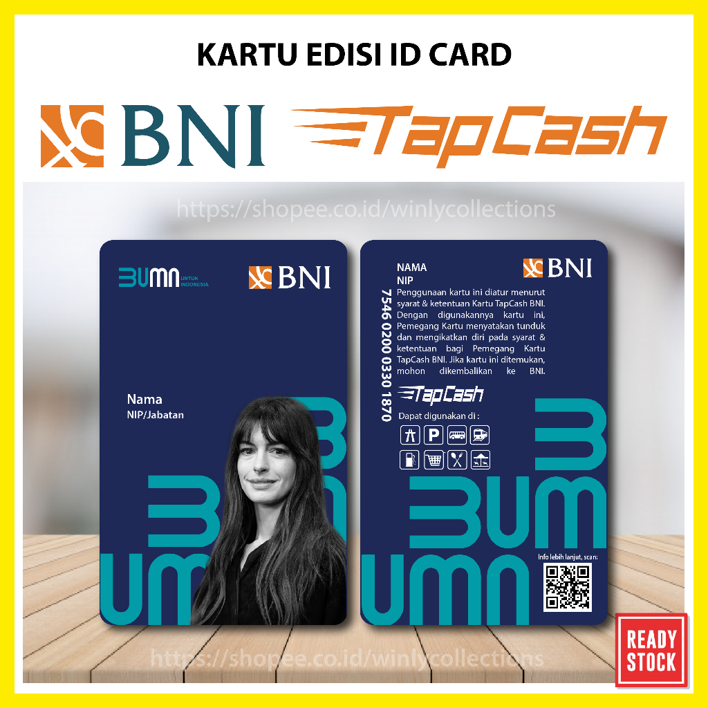 Jual KARTU E MONEY EDISI NEW ID CARD BNI TAPCASH ETOLL E-MONEY CARD ...