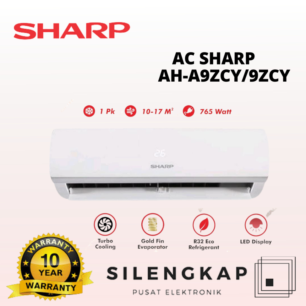 Jual AC SHARP 1 PK AH-A9ZCYN 9ZCY LOW WATT GARANSI RESMI TERMURAH ...