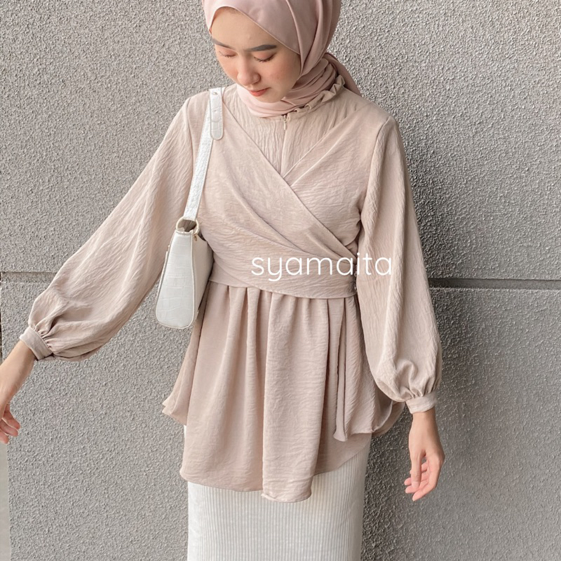 Jual Syamaita Original Nara Blouse Busui Friendly Diora Airflow