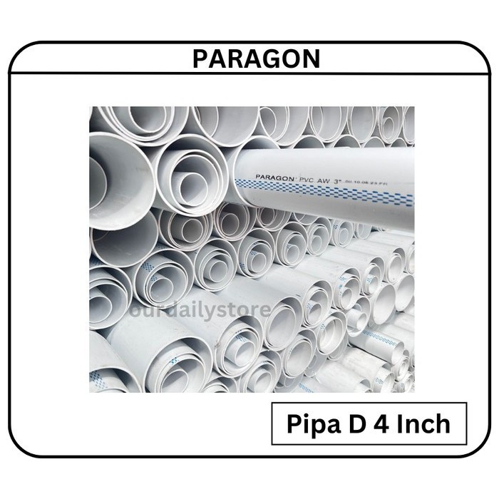 Jual Pipa Pralon PVC Air Bersih Paragon D 4 Inch 1 Batang ( Potongan ...