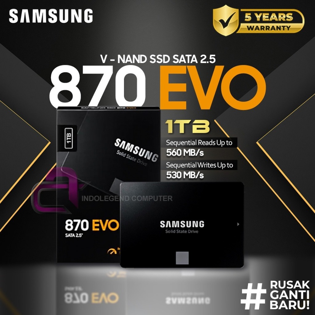 Jual SSD Samsung 870 EVO 1TB - SSD Internal 2.5" 3D Nand SATA III ...