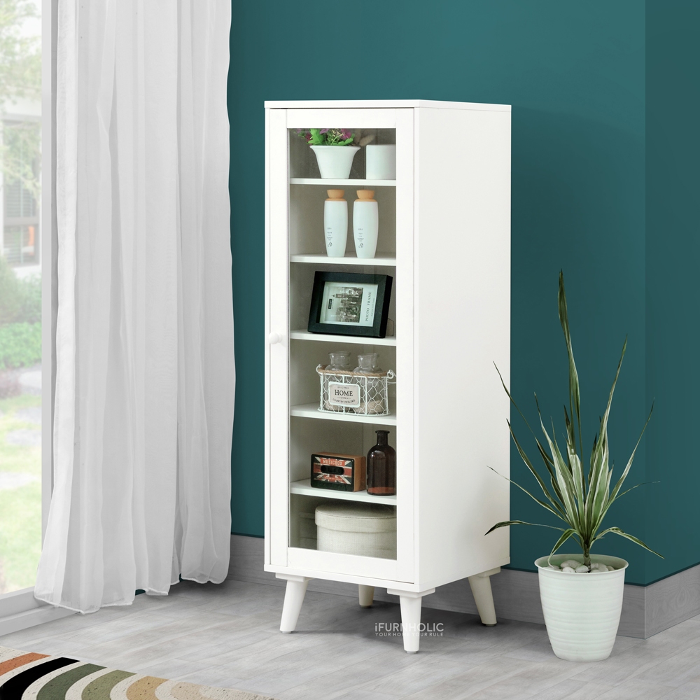 Jual IFURNHOLIC Dion Glassdoor Lemari Pajangan Kaca Rak