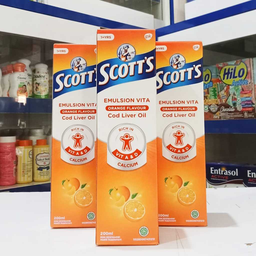 Jual SCOTT'S Emulsion Suplemen Kesehatan Anak Rasa Jeruk 200ml | Shopee ...