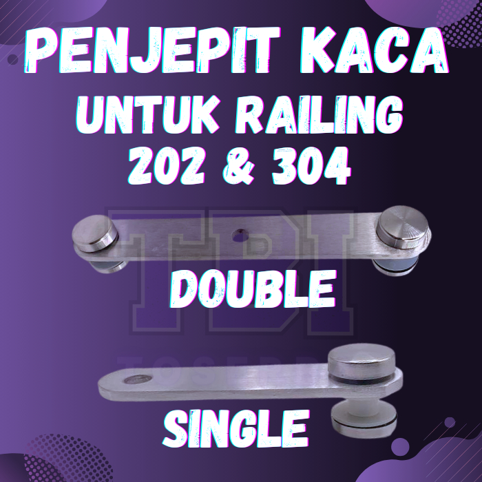 Jual Penjepit Kaca Strip Stainless Tiang Railing Sus Shopee Indonesia